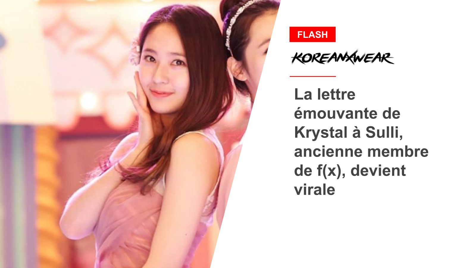 Krystals emotionaler Brief an das ehemalige f(x)-Mitglied Sulli geht viral