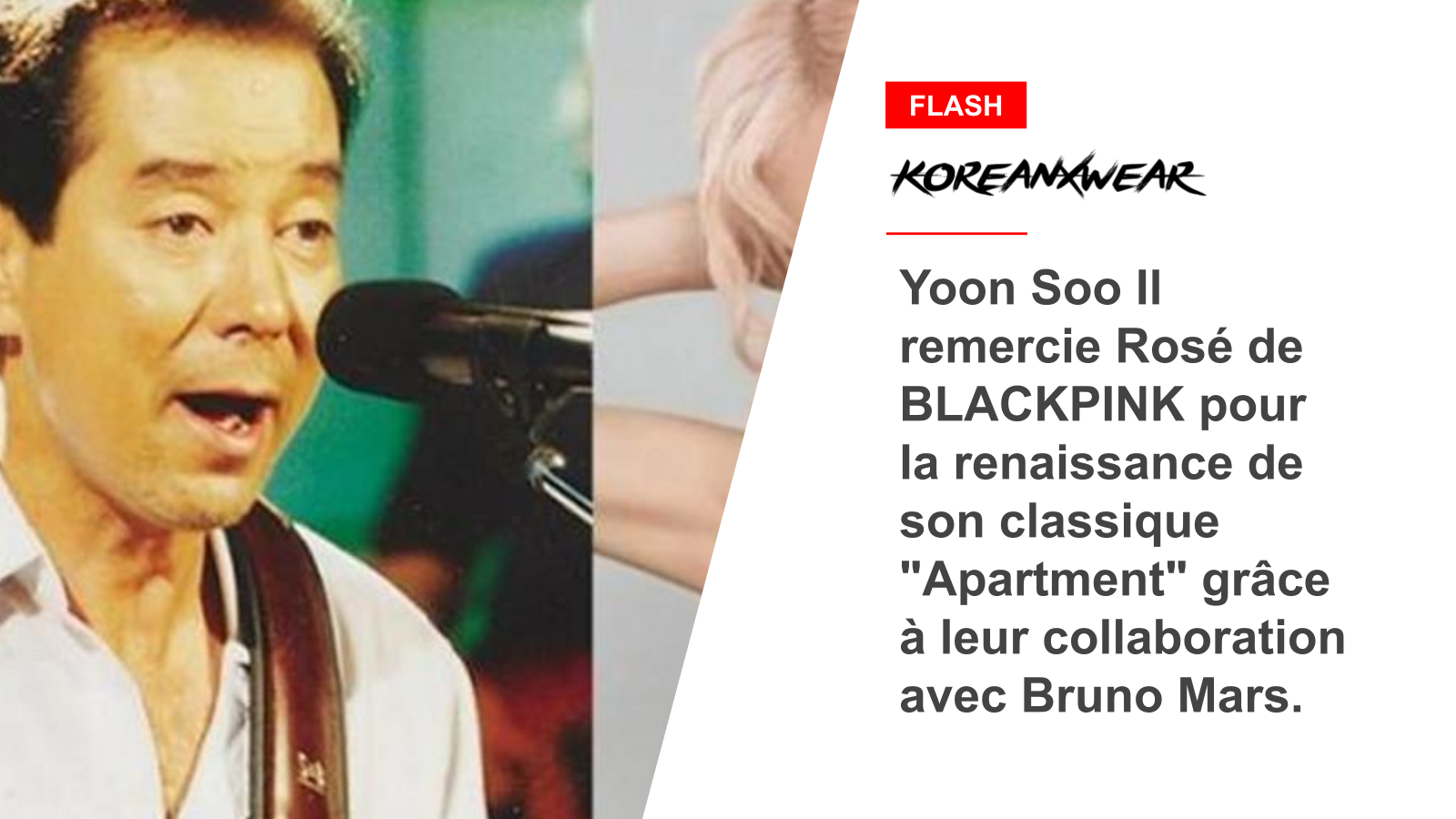 Yoon Soo He dankt BLACKPINKs Rosé für die Wiederbelebung seines Klassikers „Apartment“ durch ihre Zusammenarbeit mit Bruno Mars.