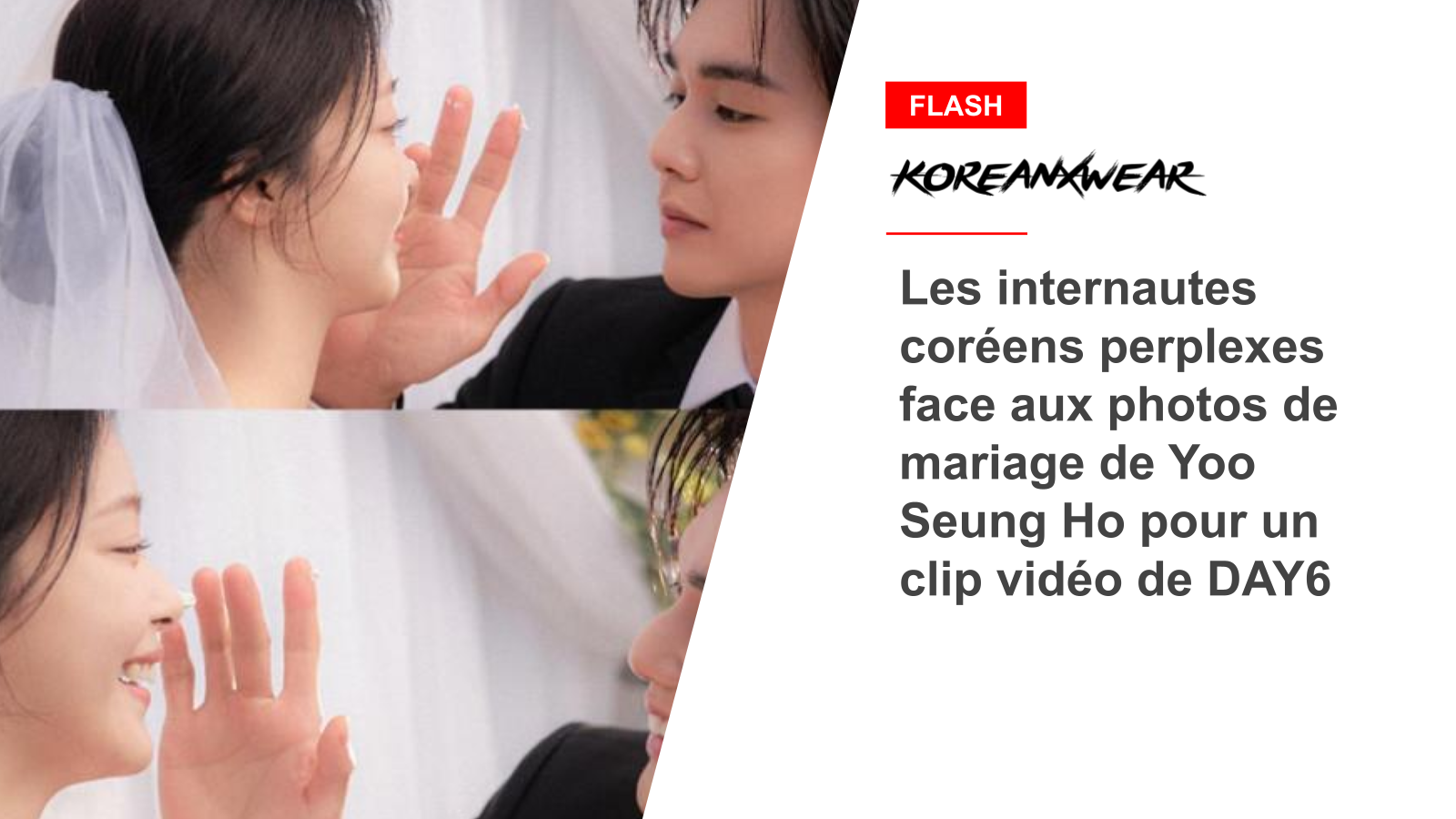 Koreanische Internetnutzer verwirrt von Yoo Seung Hos Hochzeitsfotos für DAY6-Musikvideo