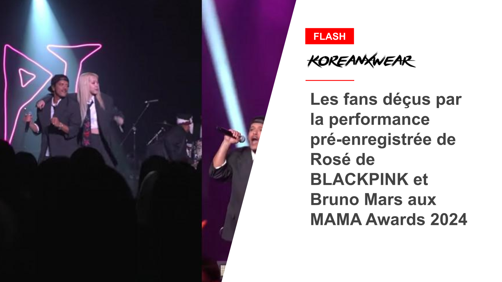 Fans sind vom aufgezeichneten Auftritt von BLACKPINK und Bruno Mars‘ Rosé bei den MAMA Awards 2024 enttäuscht 