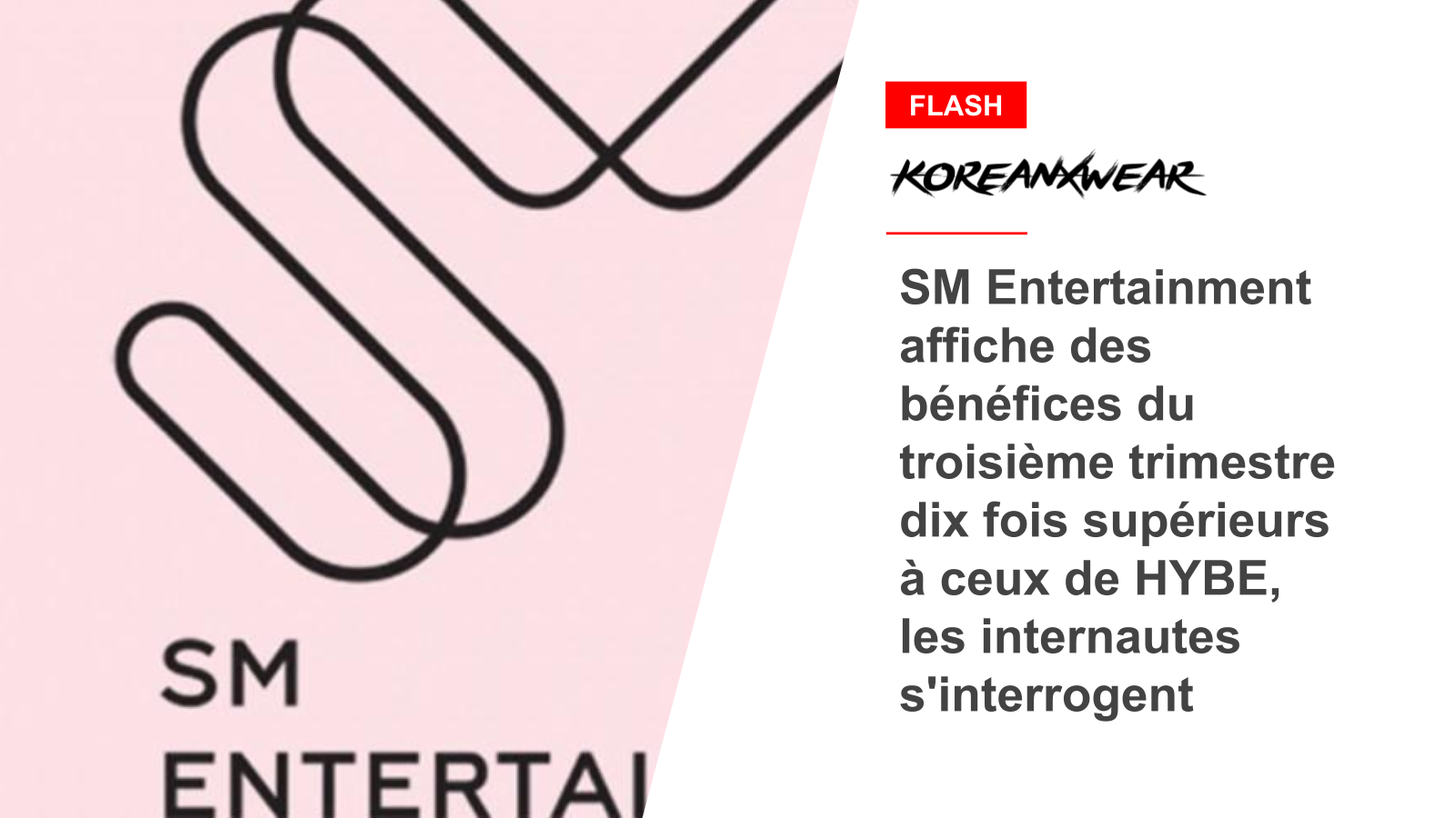 Netizens fragen, dass SM Entertainment im dritten Quartal zehnmal höhere Gewinne als HYBE erzielt 