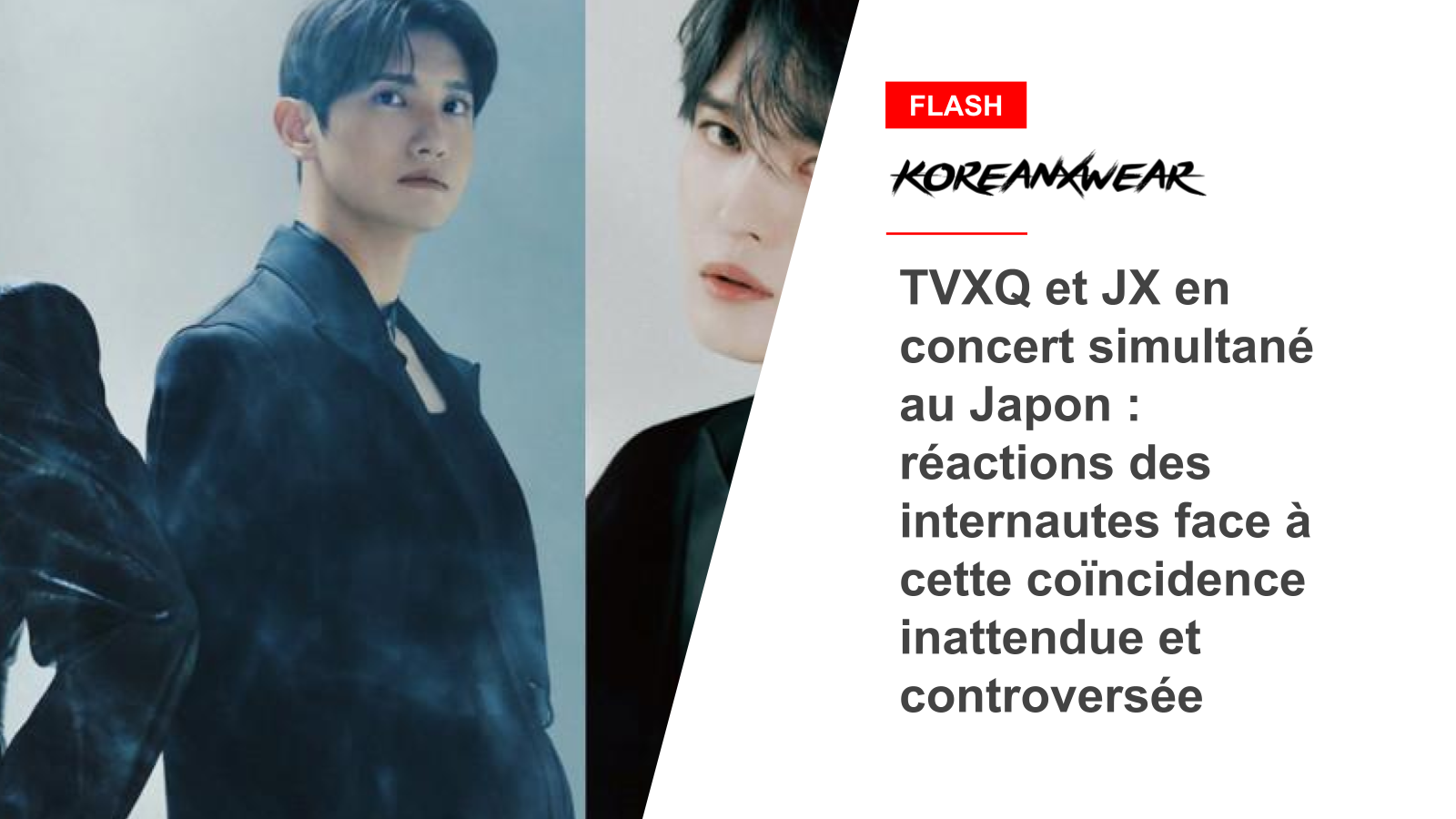 TVXQ et JX en concert simultané au Japon : réactions des internautes face à cette coïncidence inattendue et controversée