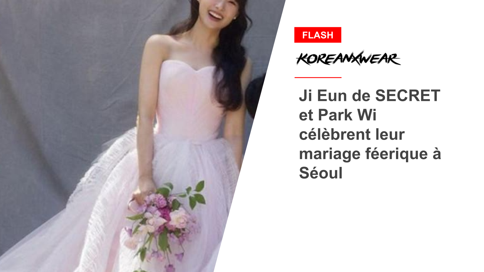 Ji Eun de SECRET et Park Wi célèbrent leur mariage féerique à Séoul