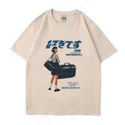 Old Money Koreanisches T-Shirt Blau