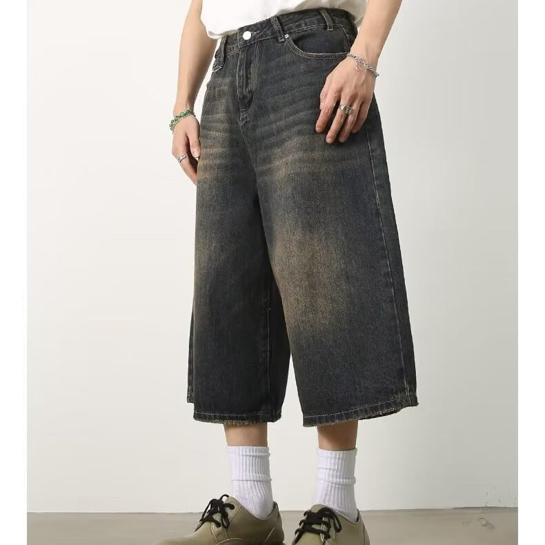 Lockere koreanische Jeansshorts