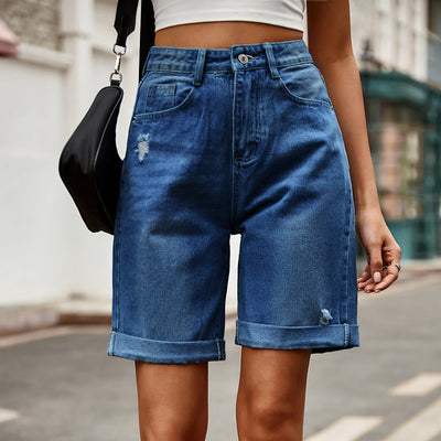 Koreanische Damen-Jeans-Caprihose
