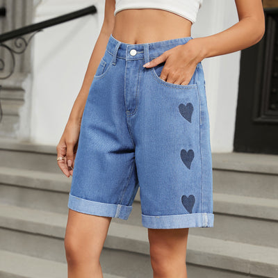 Koreanische Damen-Jeans-Caprihose