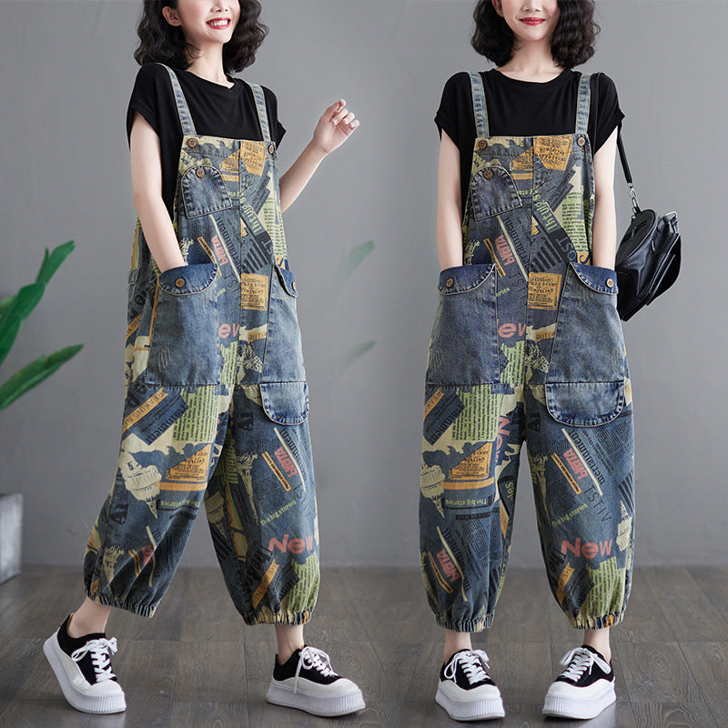 Koreanische Denim-Overalls für Damen