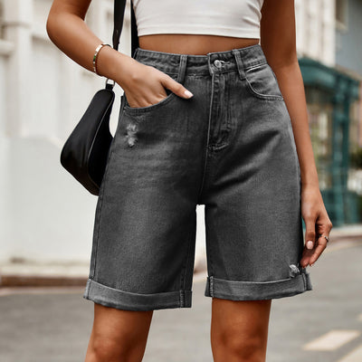 Koreanische Damen-Jeans-Caprihose
