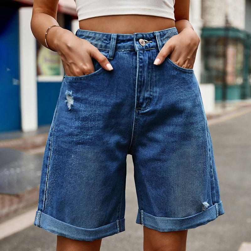 Koreanische Damen-Jeans-Caprihose