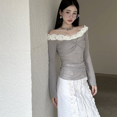 Koreanisches Off-Shoulder-Top