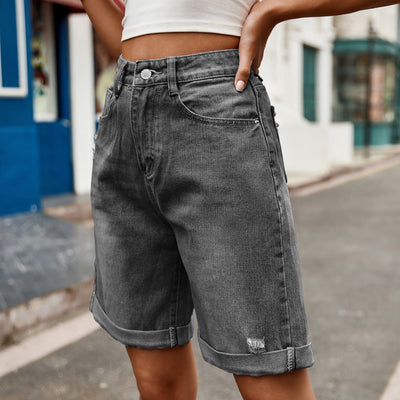 Koreanische Damen-Jeans-Caprihose