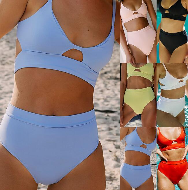 Hoch taillierter koreanischer Bikini mit hohem Schnitt