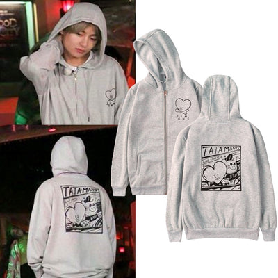 Sweatshirt Zip Taehyung BTS