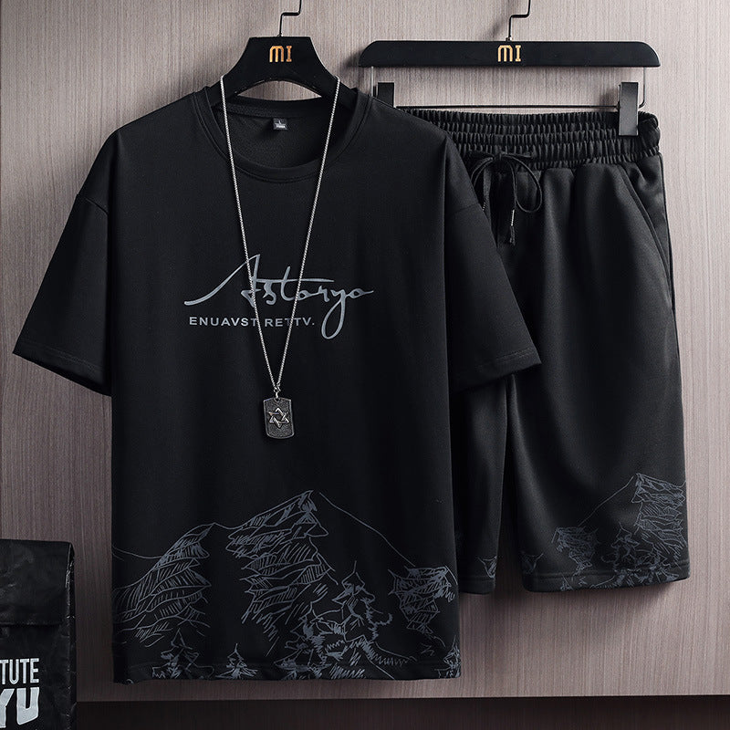 Koreanisches Shorts- und T-Shirt-Set für Herren