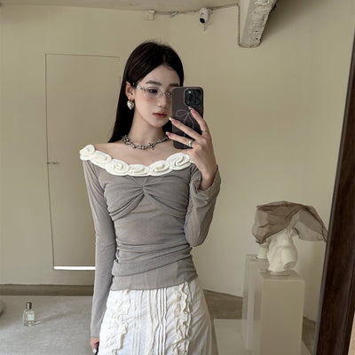 Koreanisches Off-Shoulder-Top