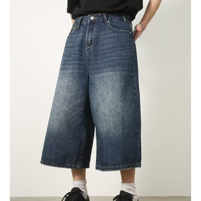 Lockere koreanische Jeansshorts