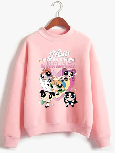 Sweatshirt Newjeans Coeur Cartoon