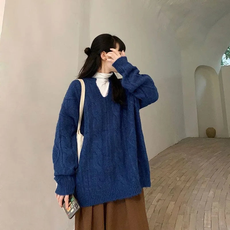 Eleganter übergroßer Vintage-Pullover