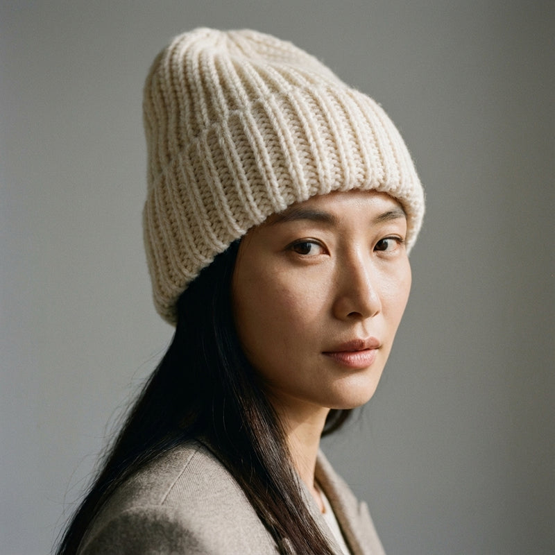 Mannequin adult - Bonnet oversize - Blanc