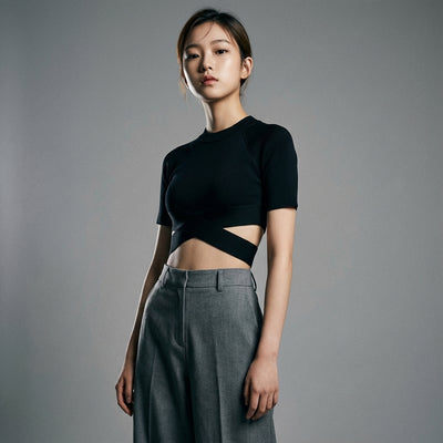 Mannequin teen - Crop Top Blackpink - Blanc / S