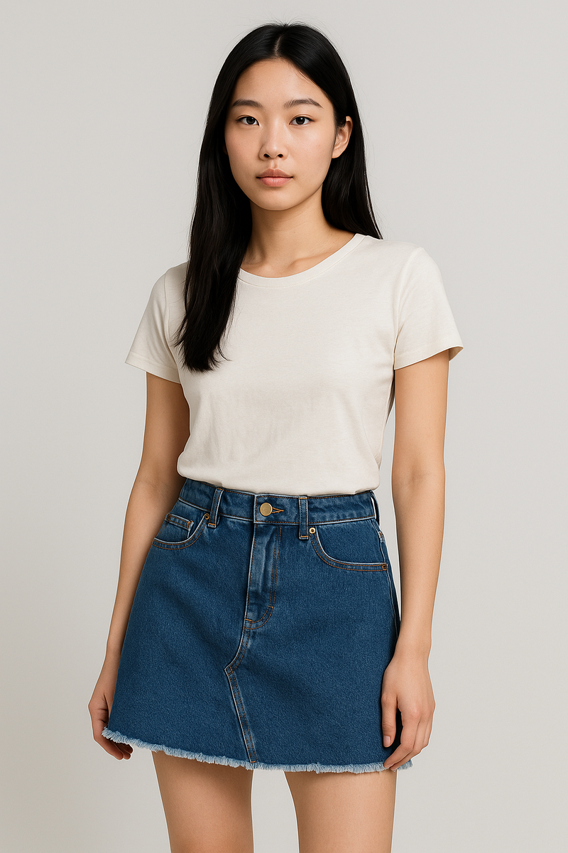Jupe Courte Denim Coréenne Femme