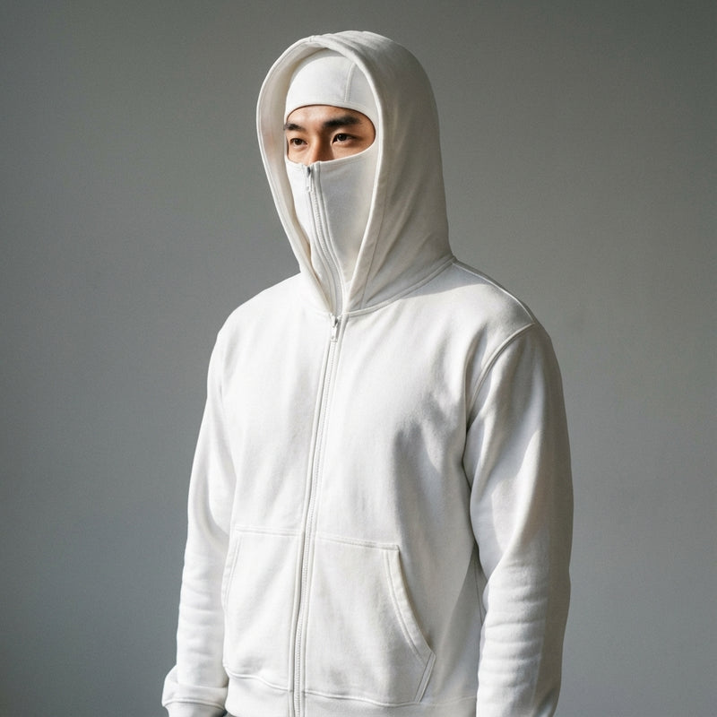 Sweat à capuche zippé noir pour homme - Style Coréen Koreanxwear - Taille M