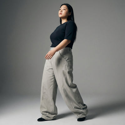 Pantalon plissé homme coréen large gris. Mode streetwear coréenne Koreanxwear. - Taille XXL - Grande Taille