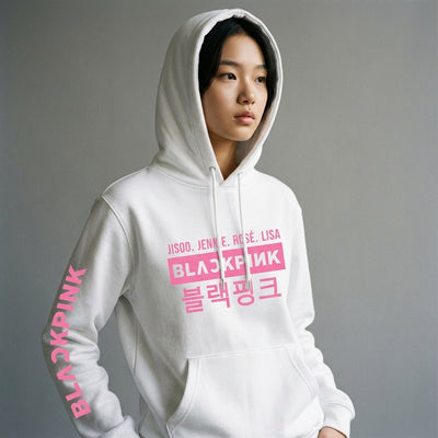 Mannequin teen - Sweat Blackpink Coréen - Blanc / XS