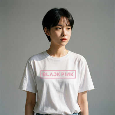 Mannequin teen - T Shirt Blackpink Rose - Blanc / XS