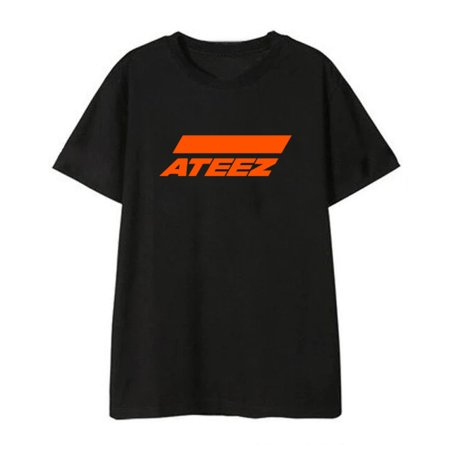 T Shirt Ateez Orange noir