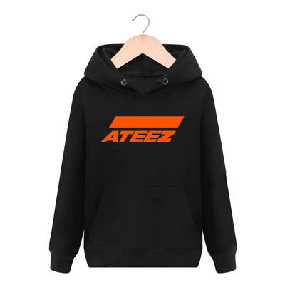 Hoodie Ateez Orange noir