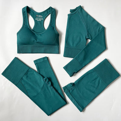 Ensemble de yoga coréen 4 pièces - KoreanxWear