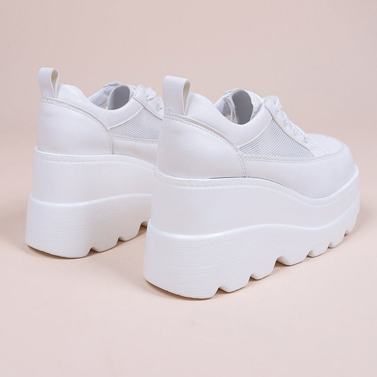 Sneakers plateforme blanche - KoreanxWear