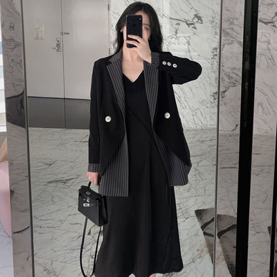 Blazer à rayures - KoreanxWear