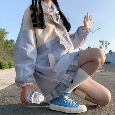 Veste coréenne bleue - KoreanxWear