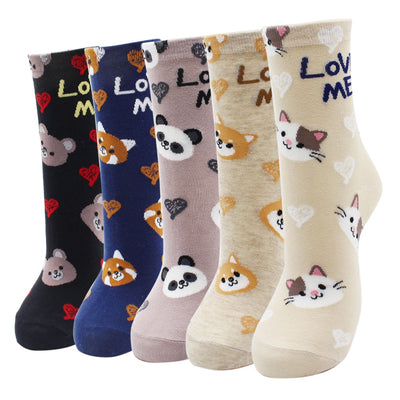 Lot de 5 paires de chaussettes amusantes - KoreanxWear