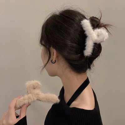 Pince à cheveux fourrure - KoreanxWear