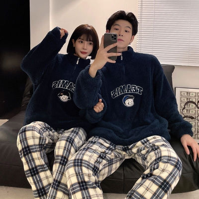 Pyjama de couple en velours - KoreanxWear