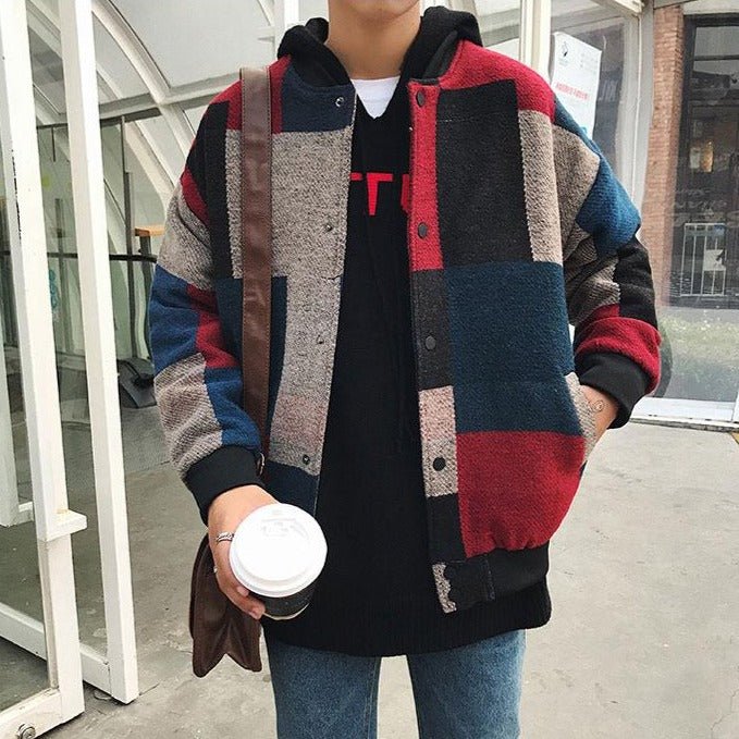 Bomber coréen plaid - KoreanxWear