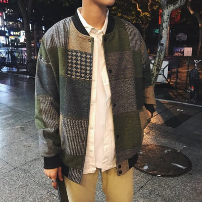 Bomber coréen plaid - KoreanxWear