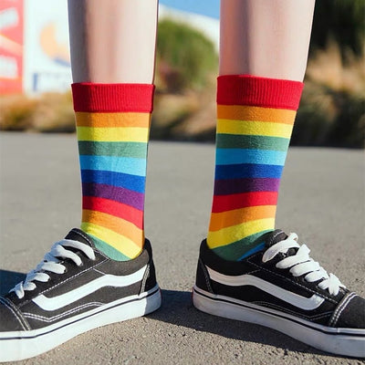 Chaussettes arc-en-ciel coréennes - KoreanxWear