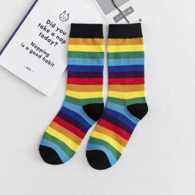 Chaussettes arc-en-ciel coréennes - KoreanxWear