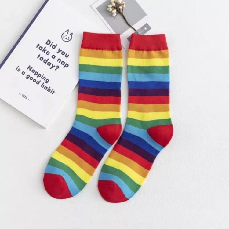 Chaussettes arc-en-ciel coréennes - KoreanxWear