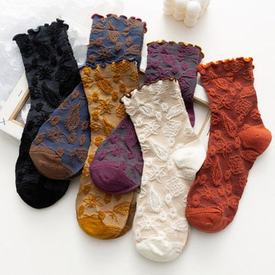 Chaussettes coréennes vintage en dentelle - KoreanxWear
