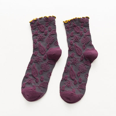Chaussettes coréennes vintage en dentelle - KoreanxWear