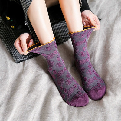 Chaussettes coréennes vintage en dentelle - KoreanxWear