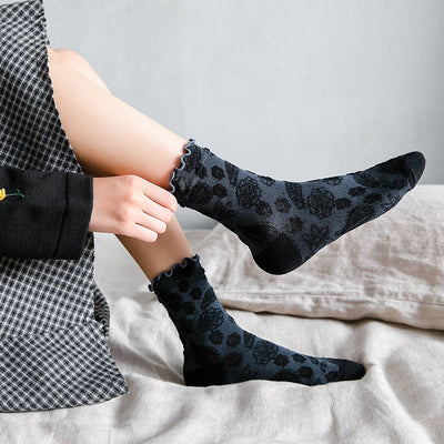 Chaussettes coréennes vintage en dentelle - KoreanxWear