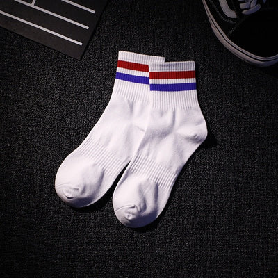 Chaussettes Harajuku à bandes - KoreanxWear