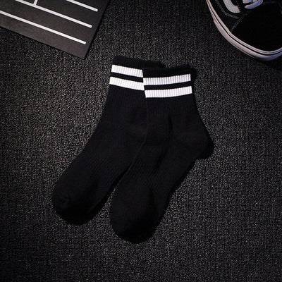 Chaussettes Harajuku à bandes - KoreanxWear